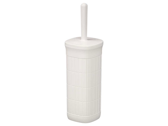 Stefanplast Escobillero Domus Blanco 11.5x40x11.5 cm, Plástico PP, Para Baño o Cocina, Organizador de Escobas y Fregonas (Set de 6)