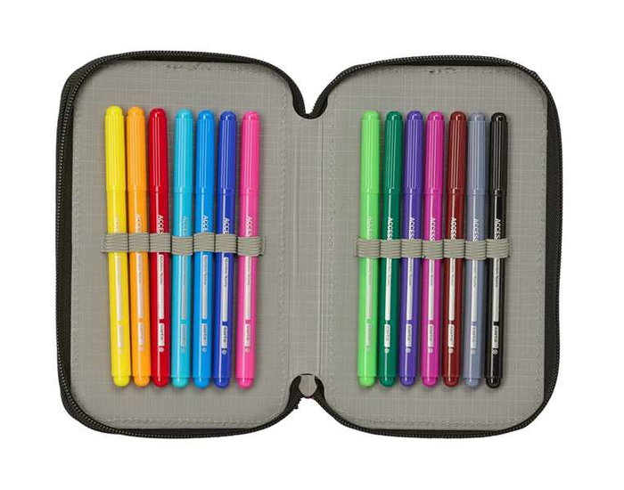 Safta Plumier Doble pqño 29 piezas 12,5x19,5x4 cm Estuche escolar