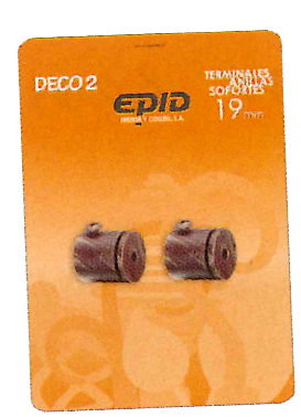 FINSTOC Set de 2 soportes para barra de 19 mm Crema oro FINSTOC Set de 2 soportes para barra de 19 mm Crema oro