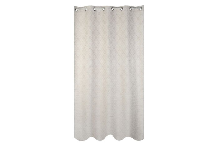 DKD Home Decor Cortina Tradicional Beige Poliester 260 x 260 x 140 cm Jaquard 8 Anillas