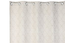 DKD Home Decor Cortina Tradicional Beige Poliester 260 x 260 x 140 cm Jaquard 8 Anillas