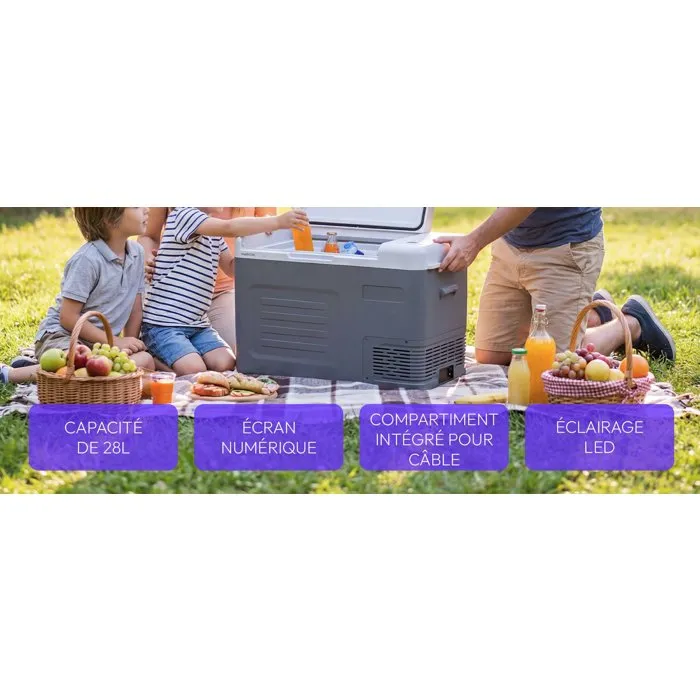 MEDION Refrigerador eléctrico MD370027 Compacto 28 L Clase C 45 dB Congelación por compresor