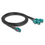 DeLOCK Kabel Mini FAKRA Z Buchse quad zu 4 x FAKRA Z Buchse A-Typ