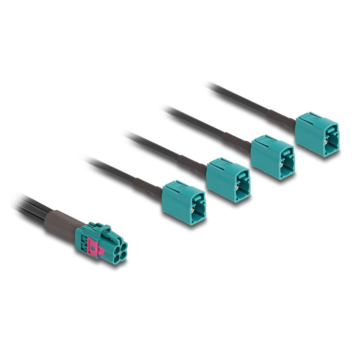 DeLOCK Kabel Mini FAKRA Z Buchse quad zu 4 x FAKRA Z Buchse A-Typ