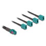 DeLOCK Kabel Mini FAKRA Z Buchse quad zu 4 x FAKRA Z Buchse A-Typ