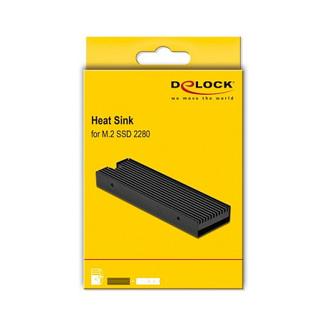 DeLOCK Disipador de calor para M.2 SSD 2280 Negro