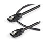 StarTech Cable SATA III Redondeado 0.3m / 30cm 7-pin Macho/Macho - 6 Gb/s - Negro (R)