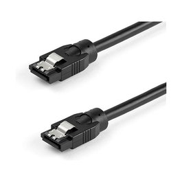 StarTech Cable SATA III Redondeado 0.3m / 30cm 7-pin Macho/Macho - 6 Gb/s - Negro (R)