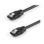 StarTech Cable SATA III Redondeado 0.3m / 30cm 7-pin Macho/Macho - 6 Gb/s - Negro (R)