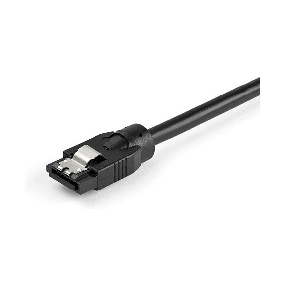 StarTech Cable SATA III Redondeado 0.3m / 30cm 7-pin Macho/Macho - 6 Gb/s - Negro (R)