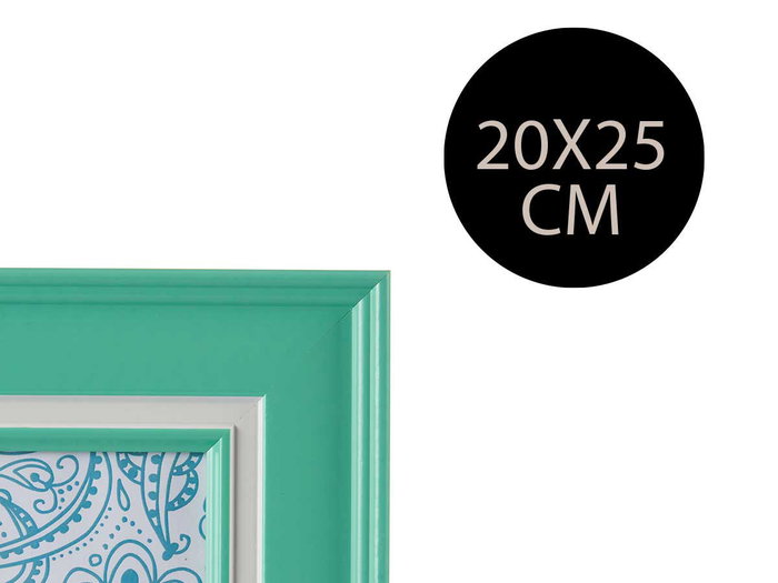 Giftdecor Portafotos 20x25 cm Menta Plástico y Cristal (Set de 24)