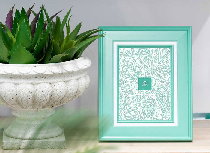 Giftdecor Portafotos 20x25 cm Menta Plástico y Cristal (Set de 24)