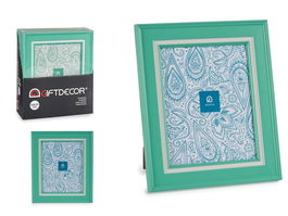 Giftdecor Portafotos 20x25 cm Menta Plástico y Cristal (Set de 24)