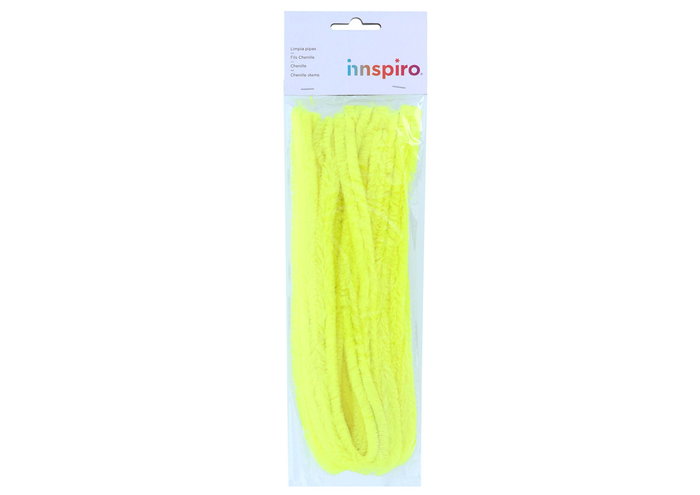 Innspiro Limpiapipas Chenilla Amarillo 15mm x 50cm (10 unidades)