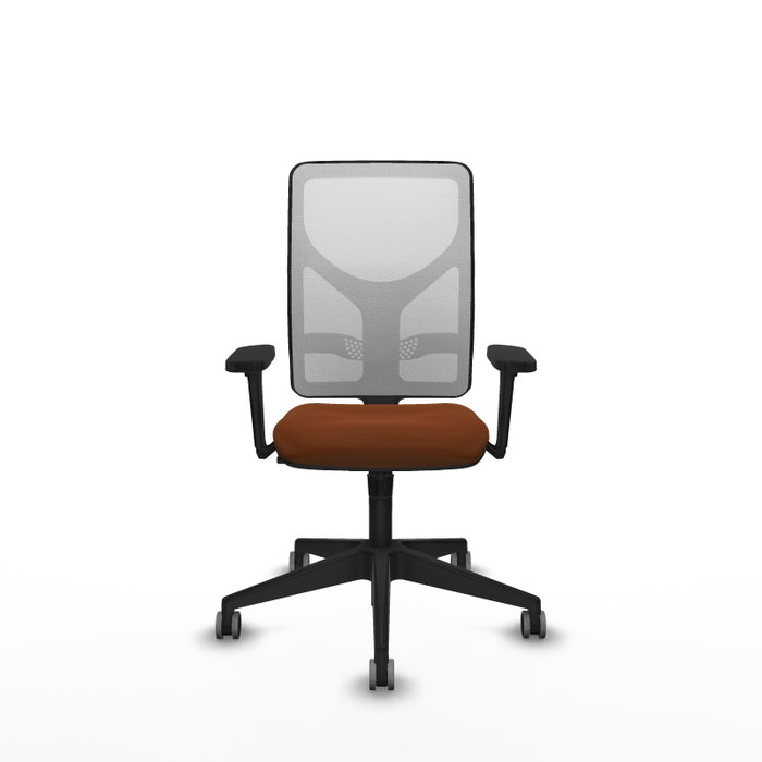 PIQUERAS Y CRESPO Silla de oficina Motilla con mecanismo Sincro, Marrón y Blanco PIQUERAS Y CRESPO Silla de oficina Motilla con mecanismo Sincro, Marrón y Blanco