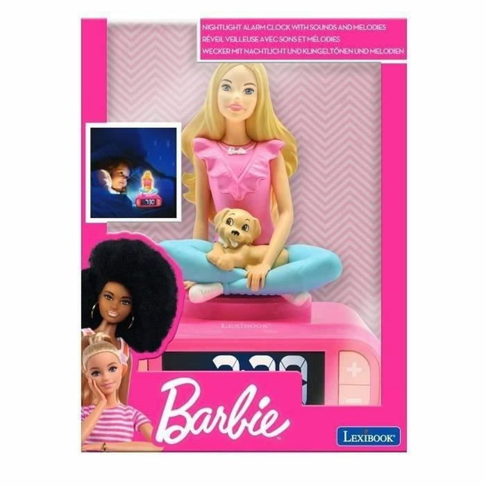 Lexibook Despertador digital Barbie con luz nocturna y efectos de sonido