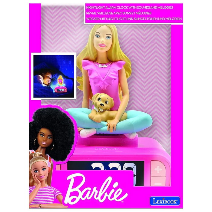 Lexibook Despertador digital Barbie con luz nocturna y efectos de sonido
