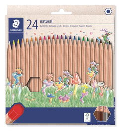 STAEDTLER Lápices de Colores 143N Noris Natural Estuche de 24 (Set de 5)