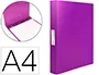 Liderpapel Carpeta 4 anillas 25 mm DIN A4 Polipropileno Lavanda Opaco