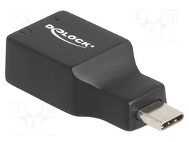 DeLOCK 67128 Tarjeta de sonido externa USB Type-C™ a 2 x 3,5 mm Negro