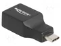 DeLOCK 67128 Tarjeta de sonido externa USB Type-C™ a 2 x 3,5 mm Negro