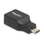DeLOCK 67128 Tarjeta de sonido externa USB Type-C™ a 2 x 3,5 mm Negro