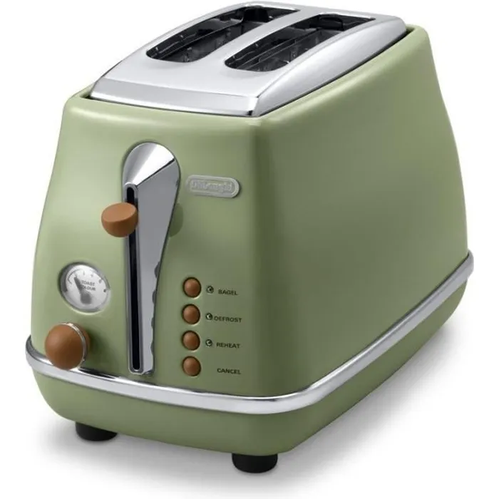 Delonghi Icona Vintage CTOV 2103.GR - Tostadora Verde Delonghi Icona Vintage CTOV 2103.GR - Tostadora Verde