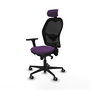 PIQUERAS Y CRESPO Silla de oficina Jorquera con mecanismo Sincro, Morado y Negro
