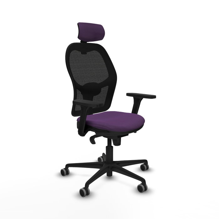 PIQUERAS Y CRESPO Silla de oficina Jorquera con mecanismo Sincro, Morado y Negro PIQUERAS Y CRESPO Silla de oficina Jorquera con mecanismo Sincro, Morado y Negro