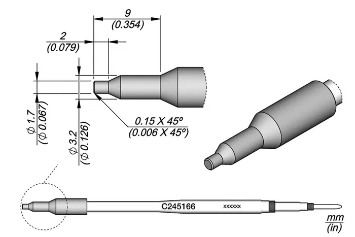 JBC TOOLS Pico especial de 1,7mm