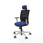 PIQUERAS Y CRESPO Silla de oficina Yunquera con mecanismo Sincro, Azul marino y Negro