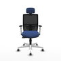 PIQUERAS Y CRESPO Silla de oficina Yunquera con mecanismo Sincro, Azul marino y Negro