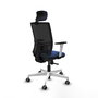 PIQUERAS Y CRESPO Silla de oficina Yunquera con mecanismo Sincro, Azul marino y Negro