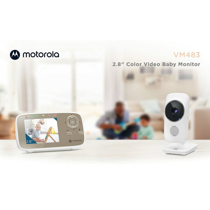 Motorola VM483 Vigilabebés de vídeo Oro, Blanco Motorola VM483 Vigilabebés de vídeo Oro, Blanco