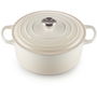 Le Creuset 21177267164430 Roaster redonda 26cm, 5.3L, Meringue, hierro fundido esmaltado, apta inducción