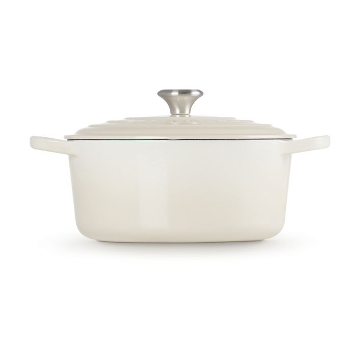 Le Creuset 21177267164430 Roaster redonda 26cm, 5.3L, Meringue, hierro fundido esmaltado, apta inducción