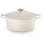 Le Creuset 21177267164430 Roaster redonda 26cm, 5.3L, Meringue, hierro fundido esmaltado, apta inducción