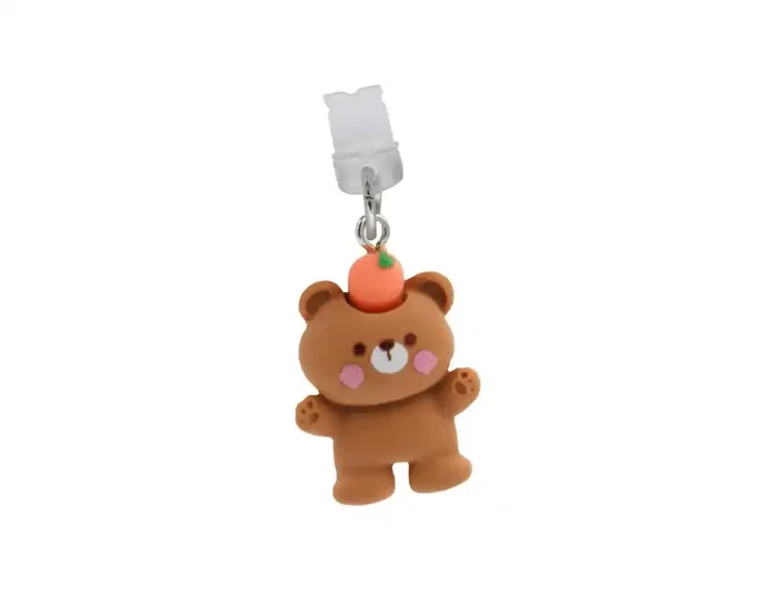 Wondee Funny Lightning Carrot Bear - Charm Protector Decorativo para Puerto de Carga de Smartphone, Compatible con Conector Lightning