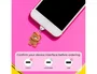 Wondee Funny Lightning Carrot Bear - Charm Protector Decorativo para Puerto de Carga de Smartphone, Compatible con Conector Lightning