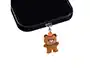 Wondee Funny Lightning Carrot Bear - Charm Protector Decorativo para Puerto de Carga de Smartphone, Compatible con Conector Lightning