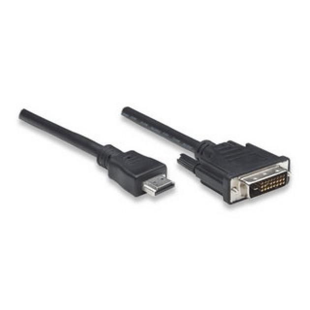 Cable techly 1.8m hdmi - dvi-d m/m 1,8 m negro