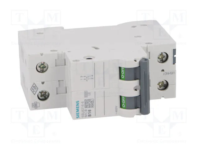 SIEMENS 5SL6216-6 Interruptor magnetotérmico 16A 2 polos B SIEMENS 5SL6216-6 Interruptor magnetotérmico 16A 2 polos B