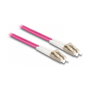 DeLOCK Cable de fibra óptica LC Duplex a LC Duplex Multimodo OM4 con cobertura metálica 3 m