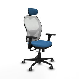 PIQUERAS Y CRESPO Silla de oficina Jorquera Sincro/Traslack Azul claro y Blanco