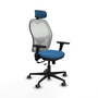 PIQUERAS Y CRESPO Silla de oficina Jorquera Sincro/Traslack Azul claro y Blanco