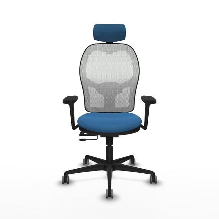PIQUERAS Y CRESPO Silla de oficina Jorquera Sincro/Traslack Azul claro y Blanco