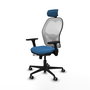 PIQUERAS Y CRESPO Silla de oficina Jorquera Sincro/Traslack Azul claro y Blanco