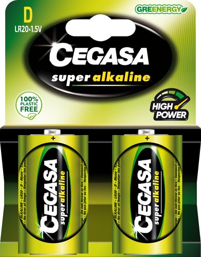 Cegasa Pilas Super Alkaline LR20 Blíster de 2 Unidades