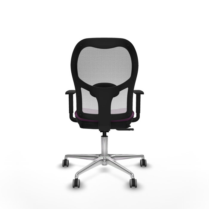 PIQUERAS Y CRESPO Silla de oficina Jorquera con mecanismo Sincro/Traslack, Similpiel Morado y Malla Blanca PIQUERAS Y CRESPO Silla de oficina Jorquera con mecanismo Sincro/Traslack, Similpiel Morado y Malla Blanca