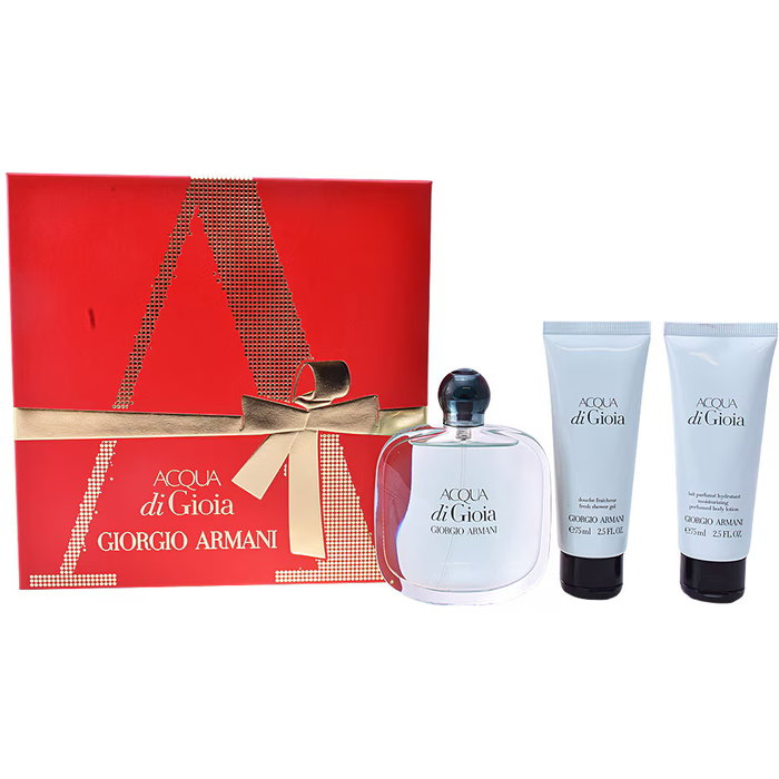 Set Giorgio Armani: Acqua di Gioia, Eau De Parfum, For Women, 100 ml + Acqua di Gioia, Body Lotion, Body, 75 ml + Acqua di Gioia, Shower Gel, All Skin Types, 75 ml